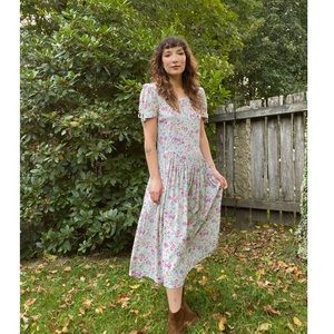 COPY - Vintage Karin Stevens Floral Puff Sleeve Dress